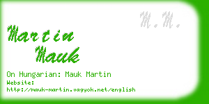 martin mauk business card